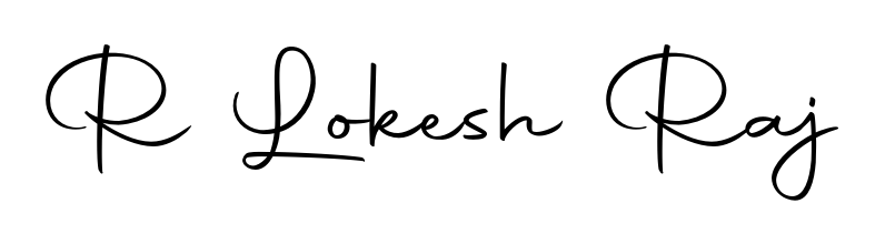 Express your personality with a custom R Lokesh Raj signature crafted with Autography-DOLnW typography. Free transparent PNG download available. R Lokesh Raj signature style 10 images and pictures png