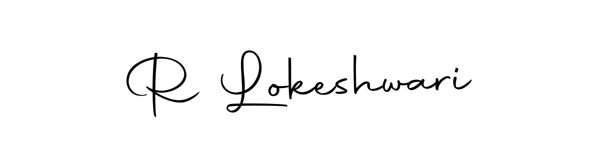 You should practise on your own different ways (Autography-DOLnW) to write your name (R Lokeshwari) in signature. don't let someone else do it for you. R Lokeshwari signature style 10 images and pictures png