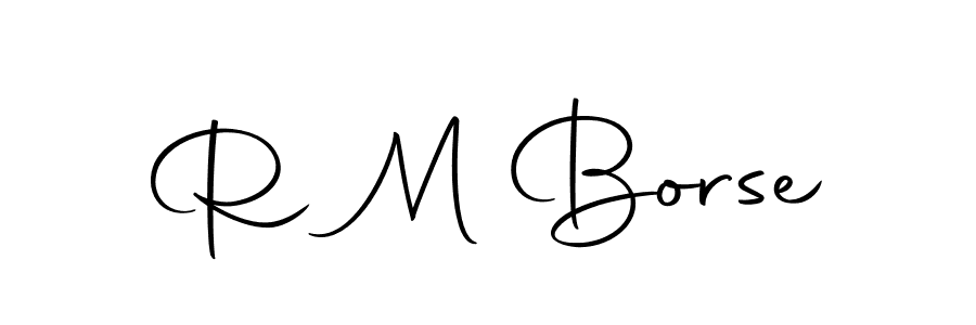 How to make R M Borse name signature. Use Autography-DOLnW style for creating short signs online. This is the latest handwritten sign. R M Borse signature style 10 images and pictures png