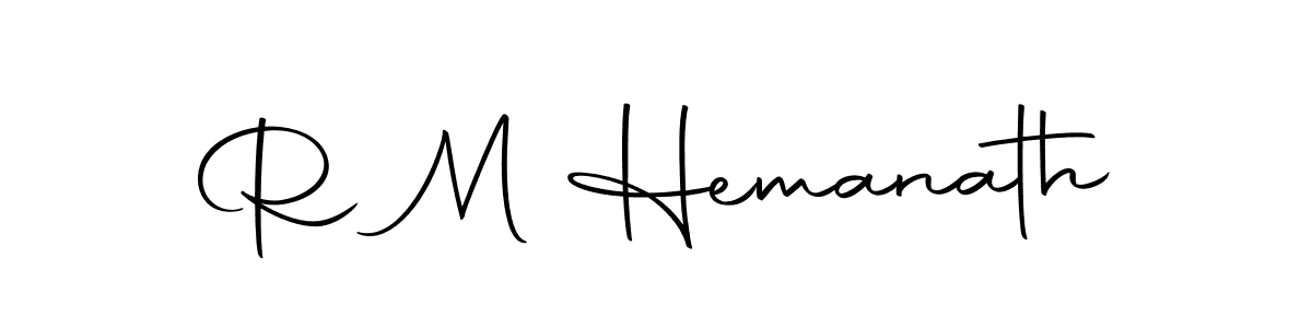 The best way (Autography-DOLnW) to make a short signature is to pick only two or three words in your name. The name R M Hemanath include a total of six letters. For converting this name. R M Hemanath signature style 10 images and pictures png