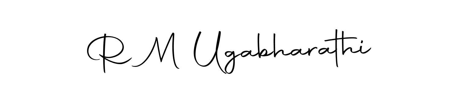 Use a signature maker to create a handwritten signature online. With this signature software, you can design (Autography-DOLnW) your own signature for name R M Ugabharathi. R M Ugabharathi signature style 10 images and pictures png