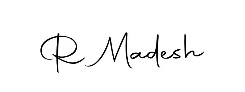 The best way (Autography-DOLnW) to make a short signature is to pick only two or three words in your name. The name R Madesh include a total of six letters. For converting this name. R Madesh signature style 10 images and pictures png