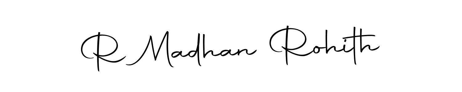 How to make R Madhan Rohith name signature. Use Autography-DOLnW style for creating short signs online. This is the latest handwritten sign. R Madhan Rohith signature style 10 images and pictures png