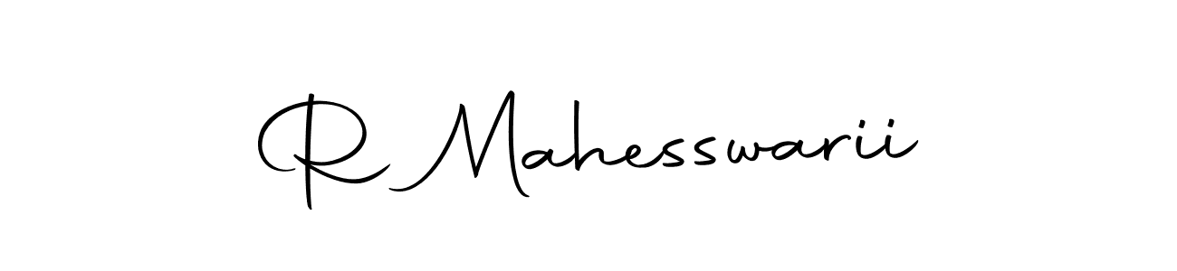 Create a beautiful signature design for name R Mahesswarii. With this signature (Autography-DOLnW) fonts, you can make a handwritten signature for free. R Mahesswarii signature style 10 images and pictures png