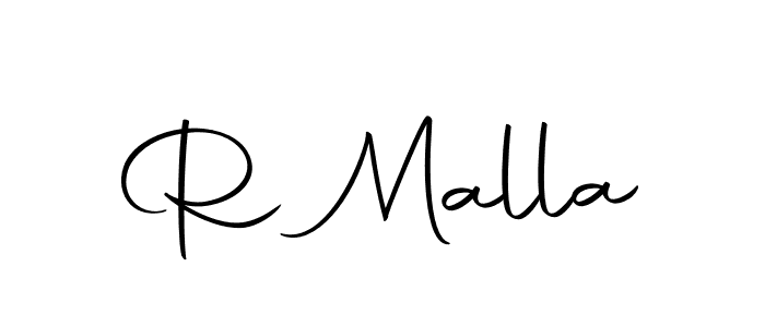 Use a signature maker to create a handwritten signature online. With this signature software, you can design (Autography-DOLnW) your own signature for name R Malla. R Malla signature style 10 images and pictures png