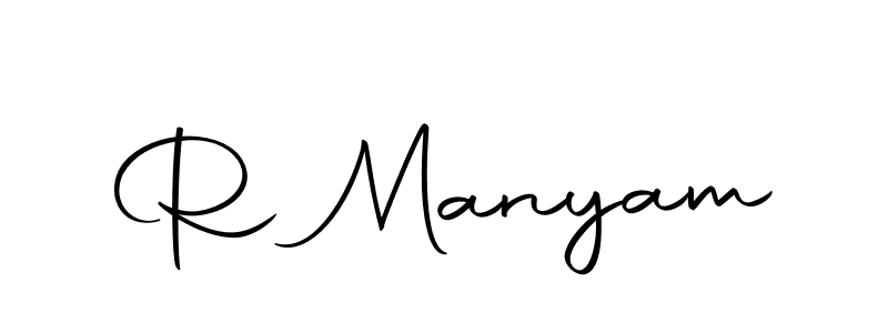 Use a signature maker to create a handwritten signature online. With this signature software, you can design (Autography-DOLnW) your own signature for name R Manyam. R Manyam signature style 10 images and pictures png