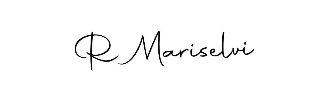 Create a beautiful signature design for name R Mariselvi. With this signature (Autography-DOLnW) fonts, you can make a handwritten signature for free. R Mariselvi signature style 10 images and pictures png