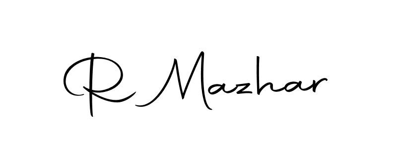 You can use this online signature creator to create a handwritten signature for the name R Mazhar. This is the best online autograph maker. R Mazhar signature style 10 images and pictures png