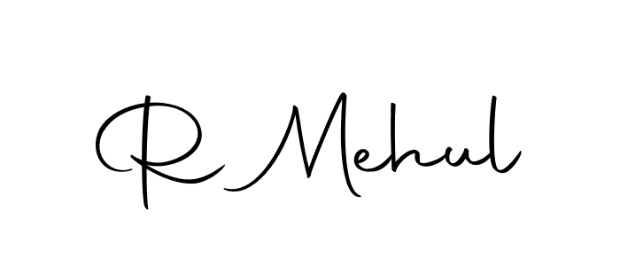 The best way (Autography-DOLnW) to make a short signature is to pick only two or three words in your name. The name R Mehul include a total of six letters. For converting this name. R Mehul signature style 10 images and pictures png