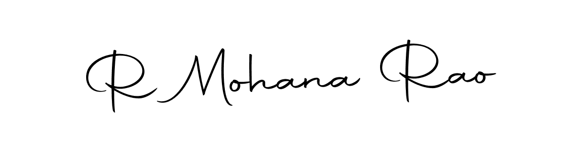 This is the best signature style for the R Mohana Rao name. Also you like these signature font (Autography-DOLnW). Mix name signature. R Mohana Rao signature style 10 images and pictures png