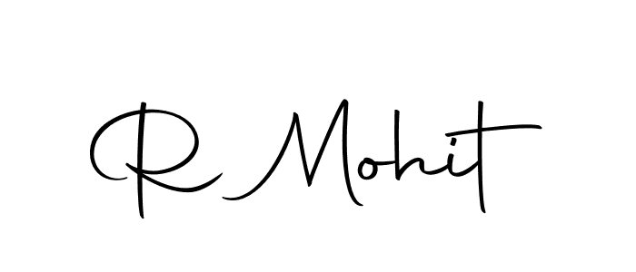 The best way (Autography-DOLnW) to make a short signature is to pick only two or three words in your name. The name R Mohit include a total of six letters. For converting this name. R Mohit signature style 10 images and pictures png