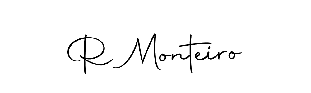 Create a beautiful signature design for name R Monteiro. With this signature (Autography-DOLnW) fonts, you can make a handwritten signature for free. R Monteiro signature style 10 images and pictures png