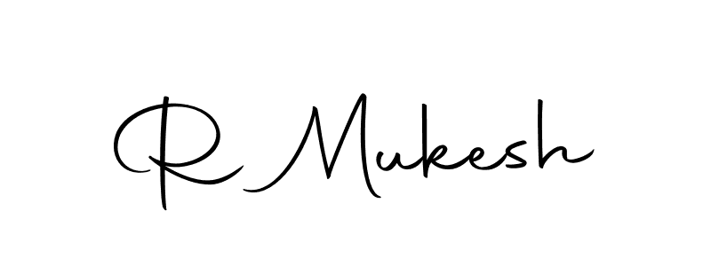 Make a beautiful signature design for name R Mukesh. With this signature (Autography-DOLnW) style, you can create a handwritten signature for free. R Mukesh signature style 10 images and pictures png