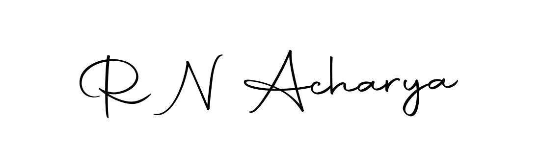 Create a beautiful signature design for name R N Acharya. With this signature (Autography-DOLnW) fonts, you can make a handwritten signature for free. R N Acharya signature style 10 images and pictures png