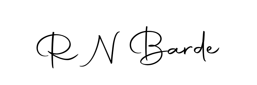 The best way (Autography-DOLnW) to make a short signature is to pick only two or three words in your name. The name R N Barde include a total of six letters. For converting this name. R N Barde signature style 10 images and pictures png