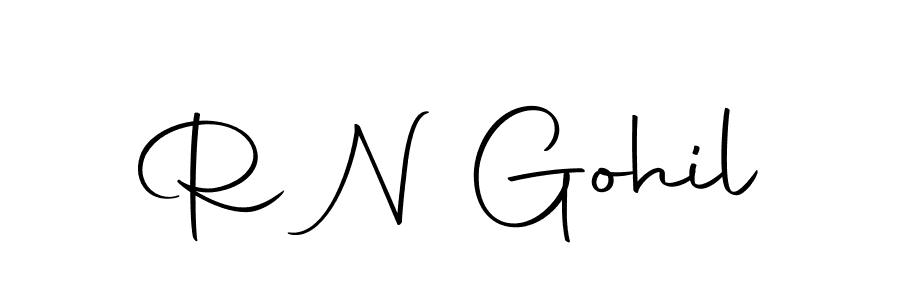 Design your own signature with our free online signature maker. With this signature software, you can create a handwritten (Autography-DOLnW) signature for name R N Gohil. R N Gohil signature style 10 images and pictures png