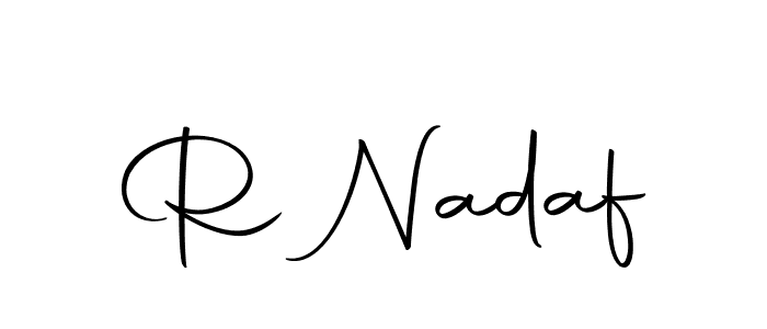 How to make R Nadaf signature? Autography-DOLnW is a professional autograph style. Create handwritten signature for R Nadaf name. R Nadaf signature style 10 images and pictures png