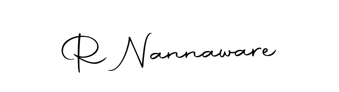 Create a beautiful signature design for name R Nannaware. With this signature (Autography-DOLnW) fonts, you can make a handwritten signature for free. R Nannaware signature style 10 images and pictures png