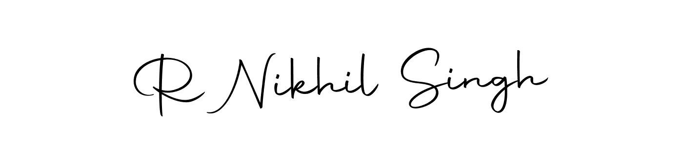 Make a beautiful signature design for name R Nikhil Singh. Use this online signature maker to create a handwritten signature for free. R Nikhil Singh signature style 10 images and pictures png