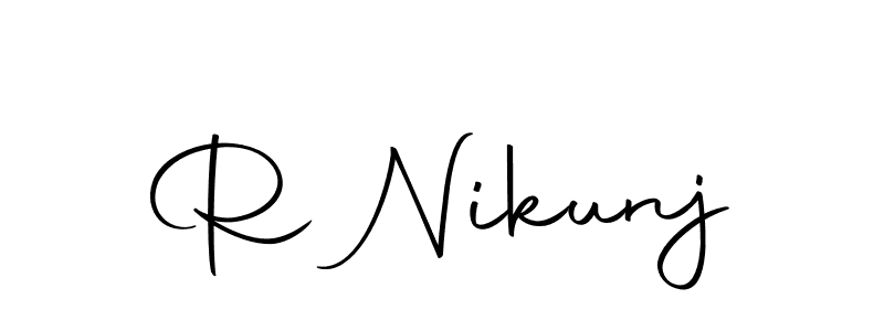 R Nikunj stylish signature style. Best Handwritten Sign (Autography-DOLnW) for my name. Handwritten Signature Collection Ideas for my name R Nikunj. R Nikunj signature style 10 images and pictures png