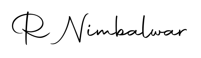 Discover how R Nimbalwar looks in an executive cursive font (Autography-DOLnW). Perfect for legal documents, invoices, and certificates. R Nimbalwar signature style 10 images and pictures png