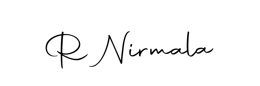 You should practise on your own different ways (Autography-DOLnW) to write your name (R Nirmala) in signature. don't let someone else do it for you. R Nirmala signature style 10 images and pictures png