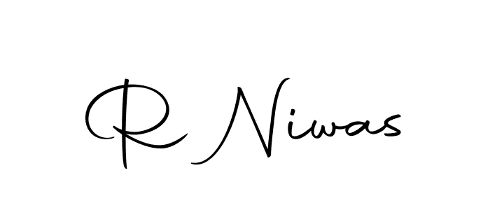 The best way (Autography-DOLnW) to make a short signature is to pick only two or three words in your name. The name R Niwas include a total of six letters. For converting this name. R Niwas signature style 10 images and pictures png