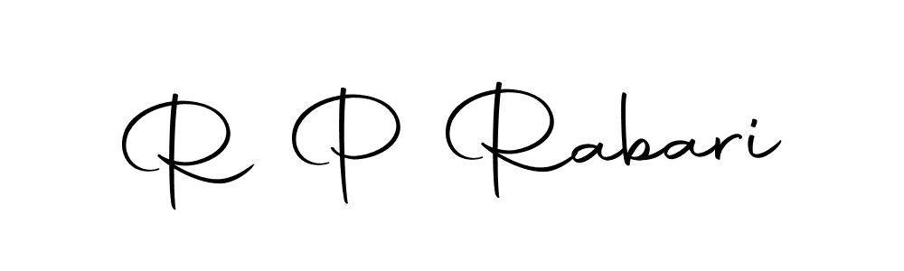 How to make R P Rabari signature? Autography-DOLnW is a professional autograph style. Create handwritten signature for R P Rabari name. R P Rabari signature style 10 images and pictures png