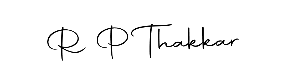 Create a beautiful signature design for name R P Thakkar. With this signature (Autography-DOLnW) fonts, you can make a handwritten signature for free. R P Thakkar signature style 10 images and pictures png
