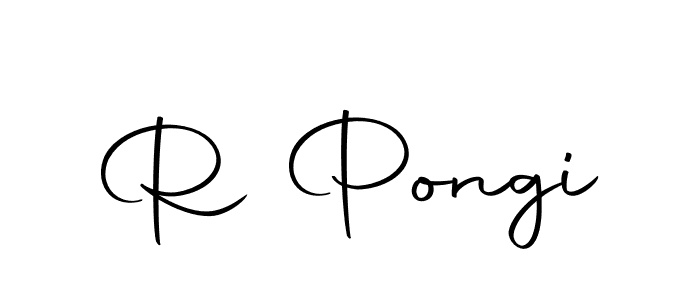 Use a signature maker to create a handwritten signature online. With this signature software, you can design (Autography-DOLnW) your own signature for name R Pongi. R Pongi signature style 10 images and pictures png
