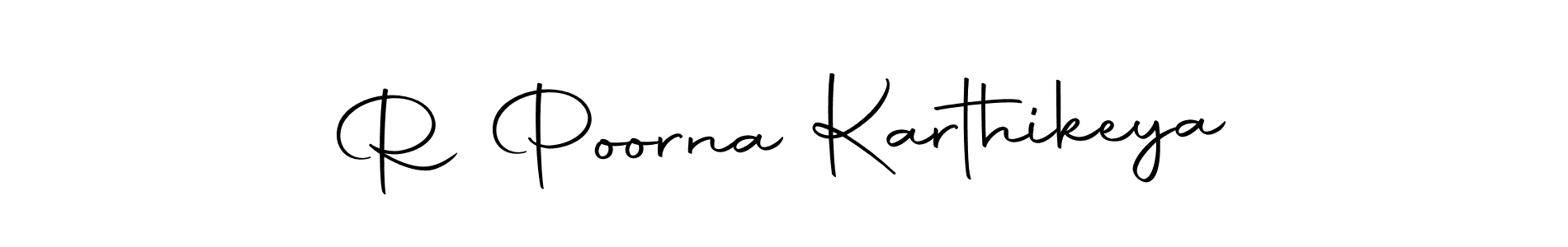 Create a beautiful signature design for name R Poorna Karthikeya. With this signature (Autography-DOLnW) fonts, you can make a handwritten signature for free. R Poorna Karthikeya signature style 10 images and pictures png