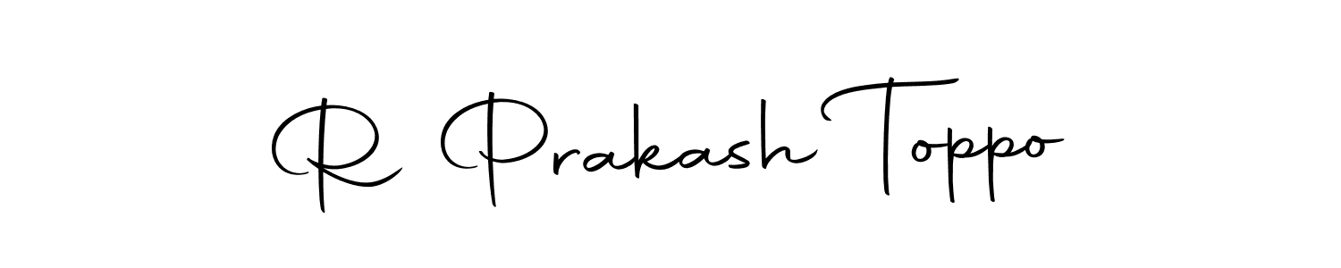 Create a beautiful signature design for name R Prakash Toppo. With this signature (Autography-DOLnW) fonts, you can make a handwritten signature for free. R Prakash Toppo signature style 10 images and pictures png