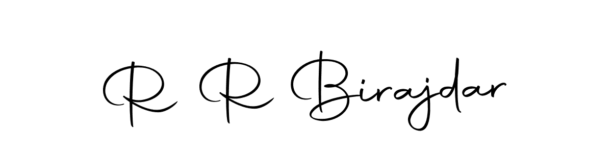 How to make R R Birajdar name signature. Use Autography-DOLnW style for creating short signs online. This is the latest handwritten sign. R R Birajdar signature style 10 images and pictures png