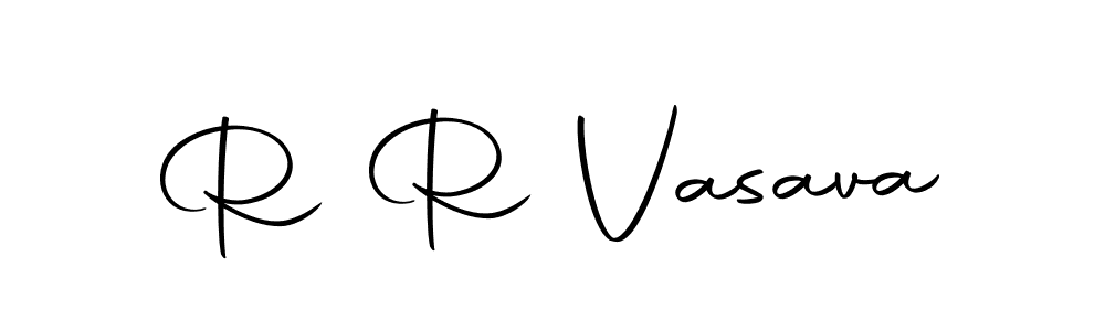 Create a beautiful signature design for name R R Vasava. With this signature (Autography-DOLnW) fonts, you can make a handwritten signature for free. R R Vasava signature style 10 images and pictures png