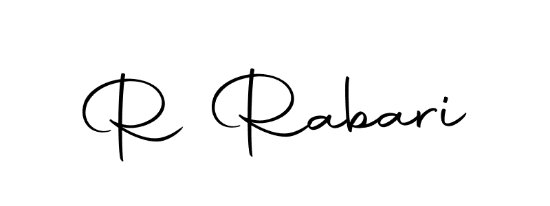 Also we have R Rabari name is the best signature style. Create professional handwritten signature collection using Autography-DOLnW autograph style. R Rabari signature style 10 images and pictures png