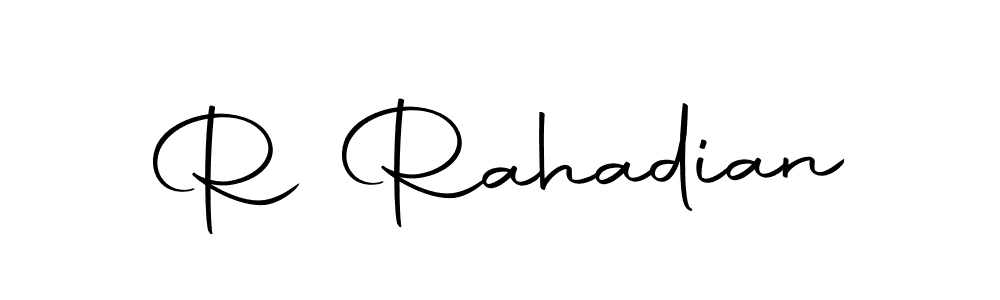 How to make R Rahadian signature? Autography-DOLnW is a professional autograph style. Create handwritten signature for R Rahadian name. R Rahadian signature style 10 images and pictures png