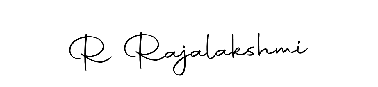 Create a beautiful signature design for name R Rajalakshmi. With this signature (Autography-DOLnW) fonts, you can make a handwritten signature for free. R Rajalakshmi signature style 10 images and pictures png