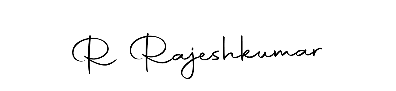 How to make R Rajeshkumar name signature. Use Autography-DOLnW style for creating short signs online. This is the latest handwritten sign. R Rajeshkumar signature style 10 images and pictures png