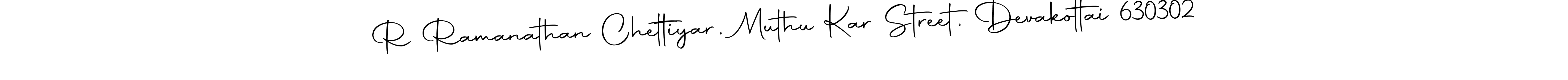 This is the best signature style for the R Ramanathan Chettiyar, Muthu Kar Street, Devakottai 630302 name. Also you like these signature font (Autography-DOLnW). Mix name signature. R Ramanathan Chettiyar, Muthu Kar Street, Devakottai 630302 signature style 10 images and pictures png