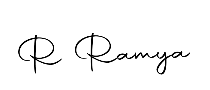 R Ramya stylish signature style. Best Handwritten Sign (Autography-DOLnW) for my name. Handwritten Signature Collection Ideas for my name R Ramya. R Ramya signature style 10 images and pictures png