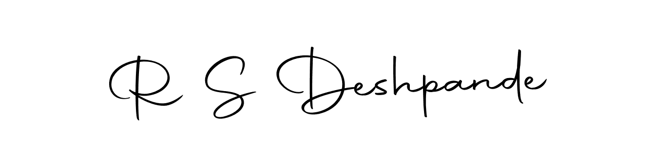 Create a beautiful signature design for name R S Deshpande. With this signature (Autography-DOLnW) fonts, you can make a handwritten signature for free. R S Deshpande signature style 10 images and pictures png