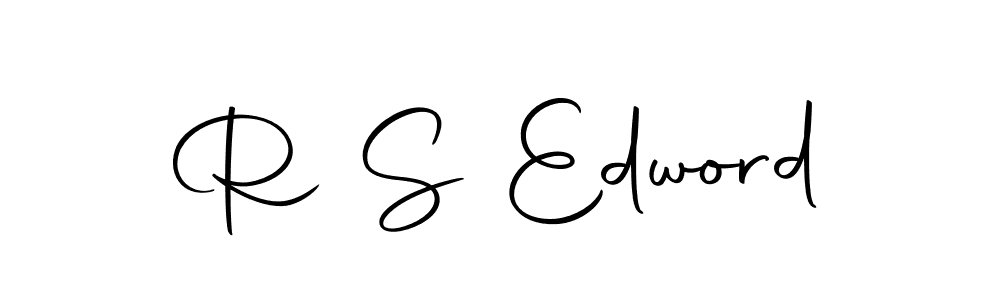 Create a beautiful signature design for name R S Edword. With this signature (Autography-DOLnW) fonts, you can make a handwritten signature for free. R S Edword signature style 10 images and pictures png