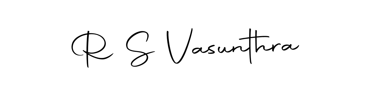 R S Vasunthra stylish signature style. Best Handwritten Sign (Autography-DOLnW) for my name. Handwritten Signature Collection Ideas for my name R S Vasunthra. R S Vasunthra signature style 10 images and pictures png