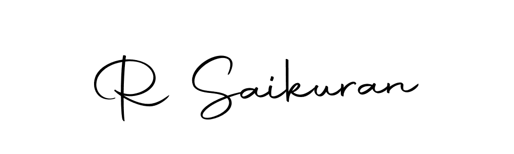 Similarly Autography-DOLnW is the best handwritten signature design. Signature creator online .You can use it as an online autograph creator for name R Saikuran. R Saikuran signature style 10 images and pictures png
