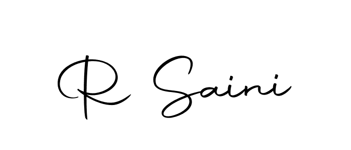 Make a beautiful signature design for name R Saini. With this signature (Autography-DOLnW) style, you can create a handwritten signature for free. R Saini signature style 10 images and pictures png