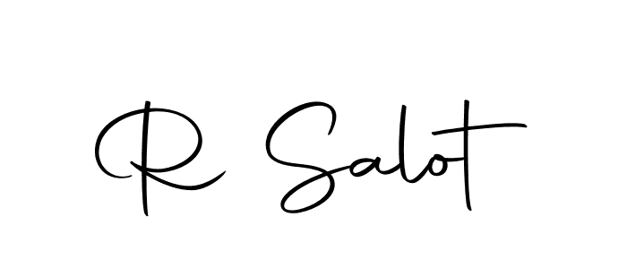 Use a signature maker to create a handwritten signature online. With this signature software, you can design (Autography-DOLnW) your own signature for name R Salot. R Salot signature style 10 images and pictures png