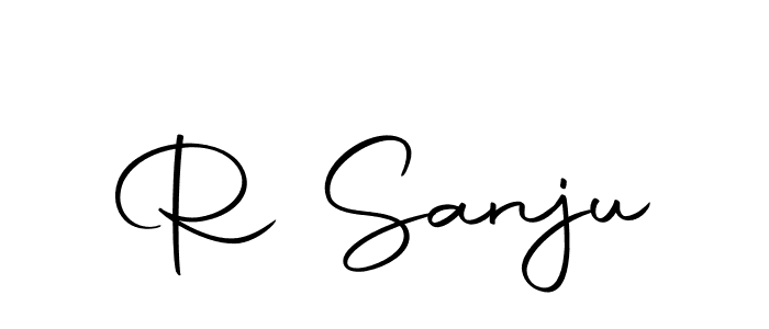 Use a signature maker to create a handwritten signature online. With this signature software, you can design (Autography-DOLnW) your own signature for name R Sanju. R Sanju signature style 10 images and pictures png