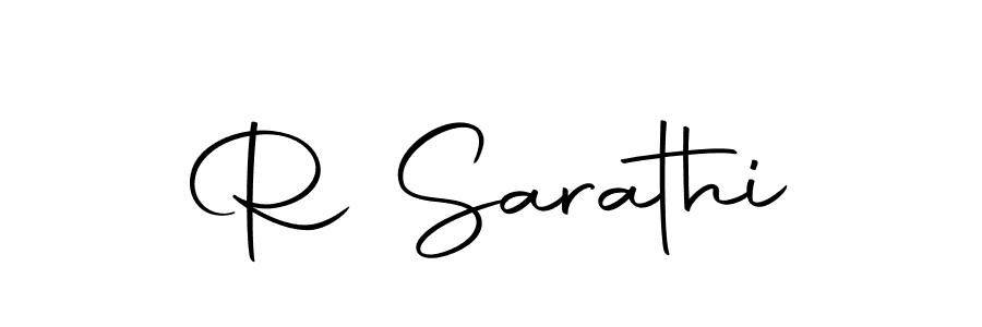 Create a beautiful signature design for name R Sarathi. With this signature (Autography-DOLnW) fonts, you can make a handwritten signature for free. R Sarathi signature style 10 images and pictures png