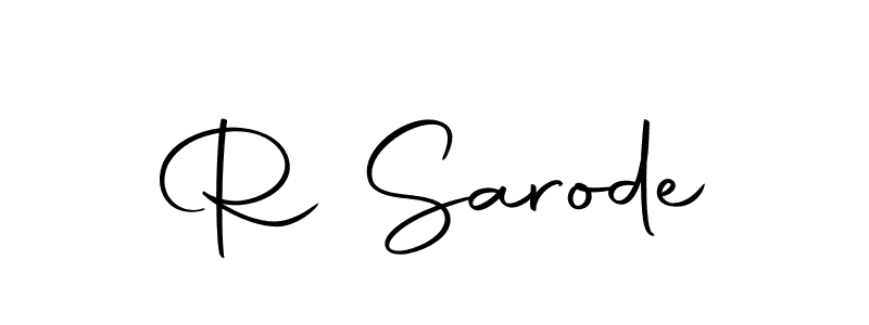 Create a beautiful signature design for name R Sarode. With this signature (Autography-DOLnW) fonts, you can make a handwritten signature for free. R Sarode signature style 10 images and pictures png