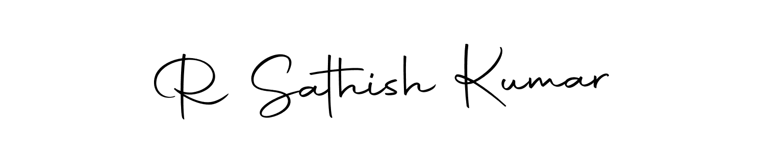 The best way (Autography-DOLnW) to make a short signature is to pick only two or three words in your name. The name R Sathish Kumar include a total of six letters. For converting this name. R Sathish Kumar signature style 10 images and pictures png